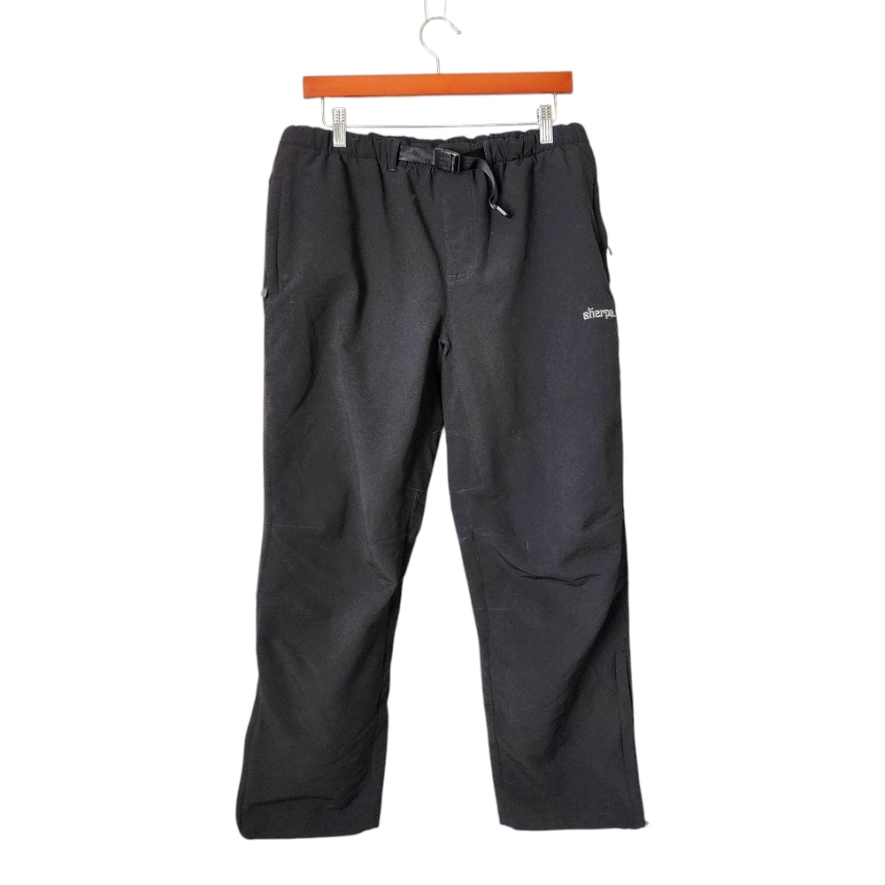 SHERPA belted fleece lined Soft Shell‎ outerwear pant in black size XL